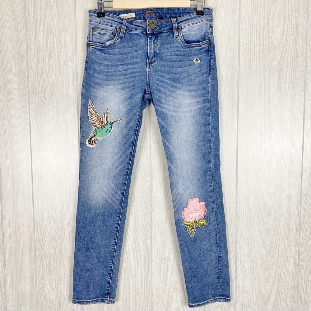 KUT From The Kloth | Embroidered Catherine Boyfriend Jeans Size 2